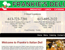Tablet Screenshot of frankiesdeli.ca
